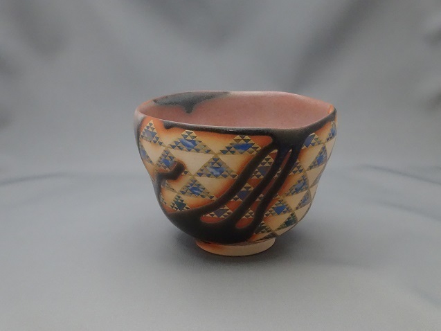 野々村仁清　　　扇画　　落款印譜有　　琳派風の作品　　肉筆画　模写　NO42~2 野々村仁清 扇画 落款印譜有 琳派風の作品 肉筆画 模写 NO42~